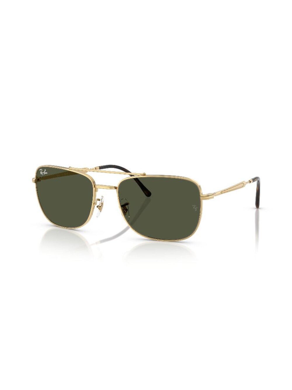 New Ray-Ban Unisex Sunglasses Gold Green Lens Metal Frame Ray Ban RB3755 001 31
